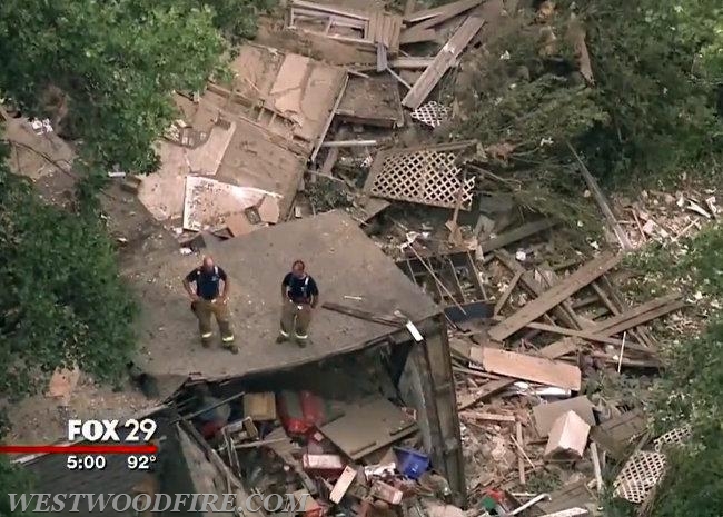 An aerial view of the site from Fox 29 news